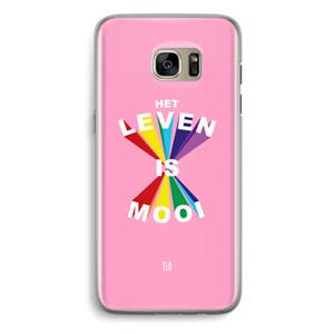 CaseCompany Het Leven Is Mooi: Samsung Galaxy S7 Edge Transparant Hoesje