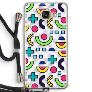 CaseCompany 8-bit N°6: Samsung Galaxy A5 (2016) Transparant Hoesje met koord