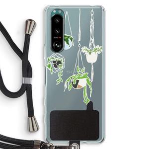 CaseCompany Hang In There: Sony Xperia 5 III Transparant Hoesje met koord