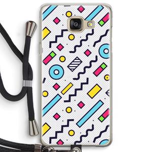 CaseCompany 8-bit N°8: Samsung Galaxy A5 (2016) Transparant Hoesje met koord