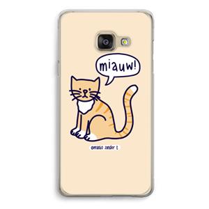 CaseCompany Miauw: Samsung A3 (2017) Transparant Hoesje