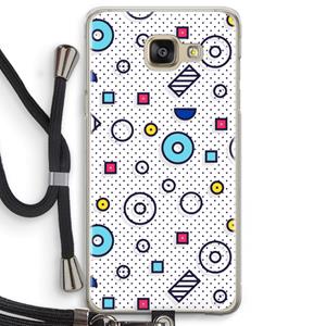 CaseCompany 8-bit N°9: Samsung Galaxy A5 (2016) Transparant Hoesje met koord