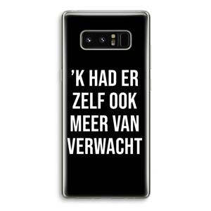 CaseCompany Meer verwacht - Zwart: Samsung Galaxy Note 8 Transparant Hoesje