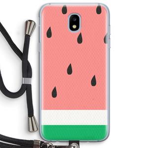 CaseCompany Watermeloen: Samsung Galaxy J5 (2017) Transparant Hoesje met koord