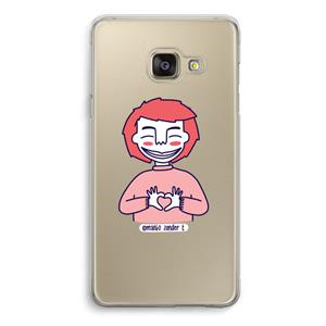 CaseCompany Hartje: Samsung A3 (2017) Transparant Hoesje