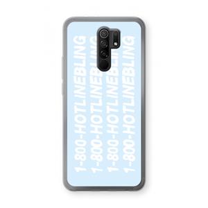 CaseCompany Hotline bling blue: Xiaomi Redmi 9 Transparant Hoesje