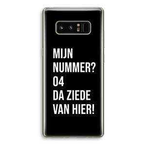 CaseCompany Da ziede van hier - Zwart: Samsung Galaxy Note 8 Transparant Hoesje