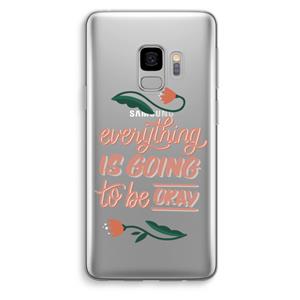 CaseCompany Optimistic flower girl: Samsung Galaxy S9 Transparant Hoesje