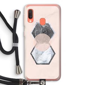 CaseCompany Creatieve toets: Samsung Galaxy A20e Transparant Hoesje met koord
