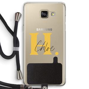 CaseCompany Amber Script: Samsung Galaxy A5 (2016) Transparant Hoesje met koord