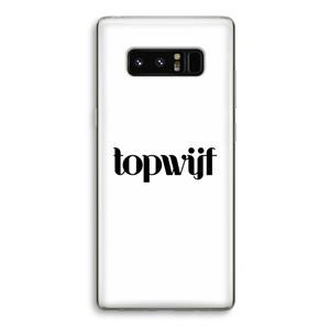CaseCompany Topwijf Wit: Samsung Galaxy Note 8 Transparant Hoesje