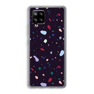 CaseCompany Dark Rounded Terrazzo: Samsung Galaxy A42 5G Transparant Hoesje
