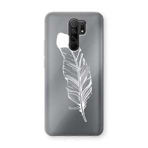 CaseCompany Pluim: Xiaomi Redmi 9 Transparant Hoesje