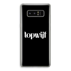 CaseCompany Topwijf Zwart: Samsung Galaxy Note 8 Transparant Hoesje