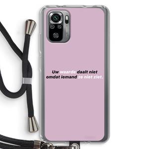 CaseCompany uw waarde daalt niet: Xiaomi Redmi Note 10S Transparant Hoesje met koord