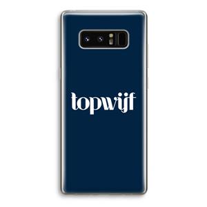 CaseCompany Topwijf Navy: Samsung Galaxy Note 8 Transparant Hoesje