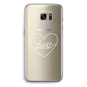 CaseCompany Best heart pastel: Samsung Galaxy S7 Edge Transparant Hoesje