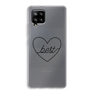 CaseCompany Best heart black: Samsung Galaxy A42 5G Transparant Hoesje