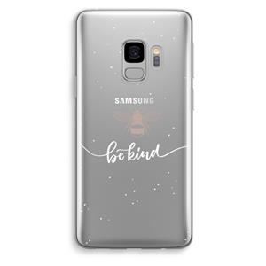 CaseCompany Be(e) kind: Samsung Galaxy S9 Transparant Hoesje