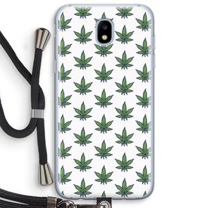 CaseCompany Weed: Samsung Galaxy J5 (2017) Transparant Hoesje met koord