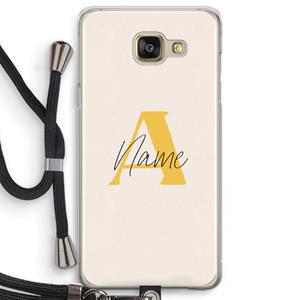 CaseCompany Amber Script: Samsung Galaxy A5 (2016) Transparant Hoesje met koord
