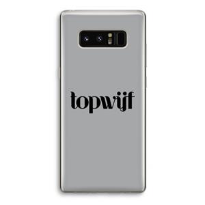 CaseCompany Topwijf Grijs Zwart: Samsung Galaxy Note 8 Transparant Hoesje