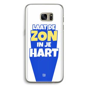CaseCompany Laat de zon in je hart: Samsung Galaxy S7 Edge Transparant Hoesje