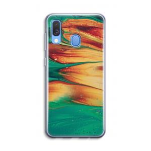 CaseCompany Green Inferno: Samsung Galaxy A40 Transparant Hoesje