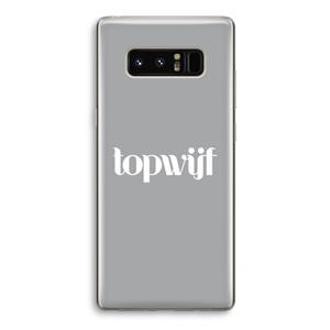 CaseCompany Topwijf Grijs Wit: Samsung Galaxy Note 8 Transparant Hoesje