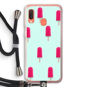 CaseCompany Waterijsje: Samsung Galaxy A20e Transparant Hoesje met koord