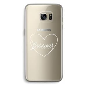 CaseCompany Forever heart pastel: Samsung Galaxy S7 Edge Transparant Hoesje