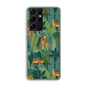 CaseCompany Luipaard 2: Samsung Galaxy S21 Ultra Transparant Hoesje