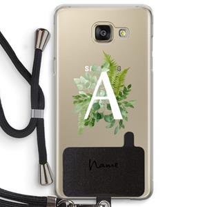 CaseCompany Green Brush: Samsung Galaxy A5 (2016) Transparant Hoesje met koord