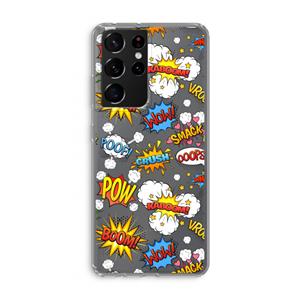 CaseCompany Pow Smack: Samsung Galaxy S21 Ultra Transparant Hoesje