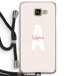 CaseCompany Strawberry Milkshake: Samsung Galaxy A5 (2016) Transparant Hoesje met koord