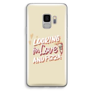 CaseCompany Pizza is the answer: Samsung Galaxy S9 Transparant Hoesje