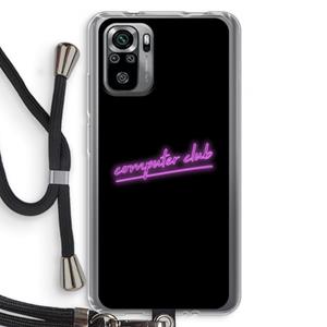 CaseCompany Vice Black: Xiaomi Redmi Note 10S Transparant Hoesje met koord