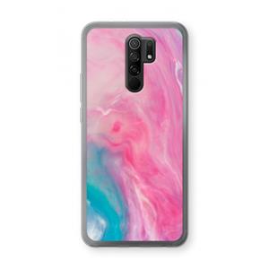 CaseCompany Roze explosie: Xiaomi Redmi 9 Transparant Hoesje