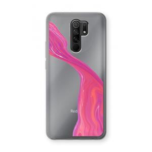 CaseCompany Paarse stroom: Xiaomi Redmi 9 Transparant Hoesje