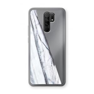 CaseCompany Gestreepte marmer: Xiaomi Redmi 9 Transparant Hoesje