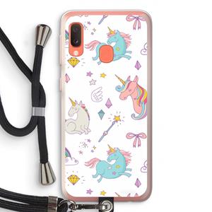 CaseCompany Fantasiewereld: Samsung Galaxy A20e Transparant Hoesje met koord