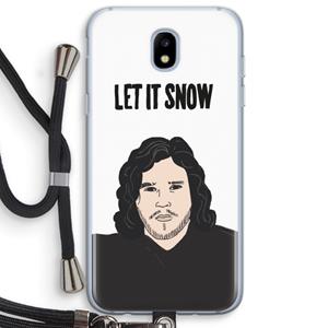 CaseCompany Let It Snow: Samsung Galaxy J5 (2017) Transparant Hoesje met koord