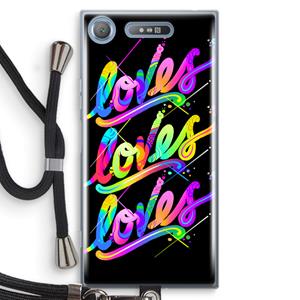 CaseCompany Loves: Sony Xperia XZ1 Transparant Hoesje met koord