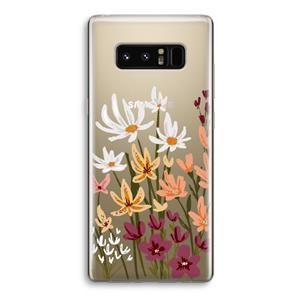 CaseCompany Painted wildflowers: Samsung Galaxy Note 8 Transparant Hoesje