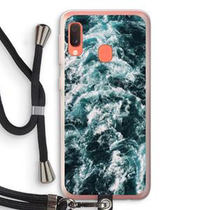 CaseCompany Zee golf: Samsung Galaxy A20e Transparant Hoesje met koord