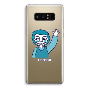 CaseCompany Zwaai: Samsung Galaxy Note 8 Transparant Hoesje