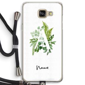 CaseCompany Green Brush: Samsung Galaxy A5 (2016) Transparant Hoesje met koord