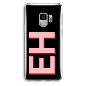 CaseCompany Monogram: Samsung Galaxy S9 Transparant Hoesje