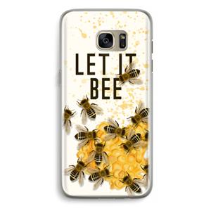 CaseCompany Let it bee: Samsung Galaxy S7 Edge Transparant Hoesje