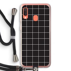 CaseCompany Rooster 2: Samsung Galaxy A20e Transparant Hoesje met koord